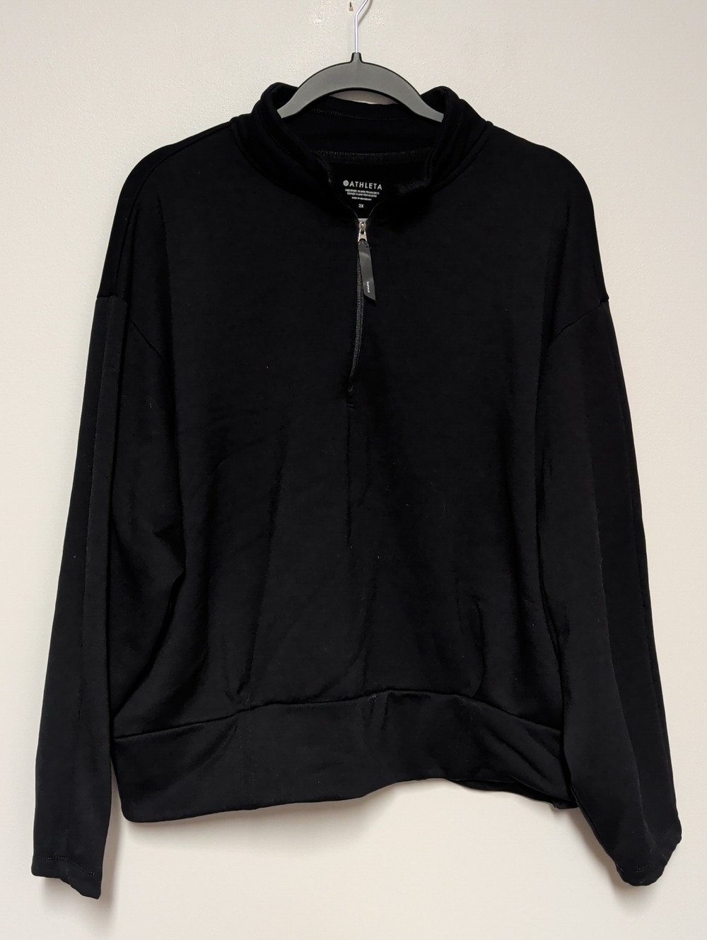Athleta Black Women's Half-Zip Pullover Hoodie